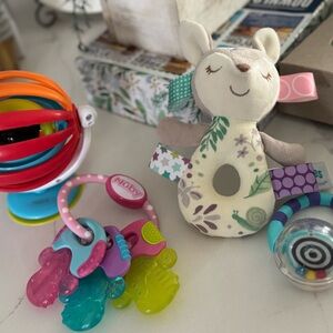Colorful Baby Toy Set with Teether and Rattle